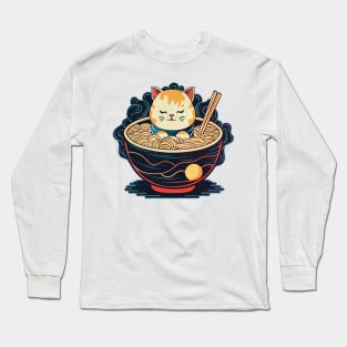 Cat and ramen Long Sleeve T-Shirt